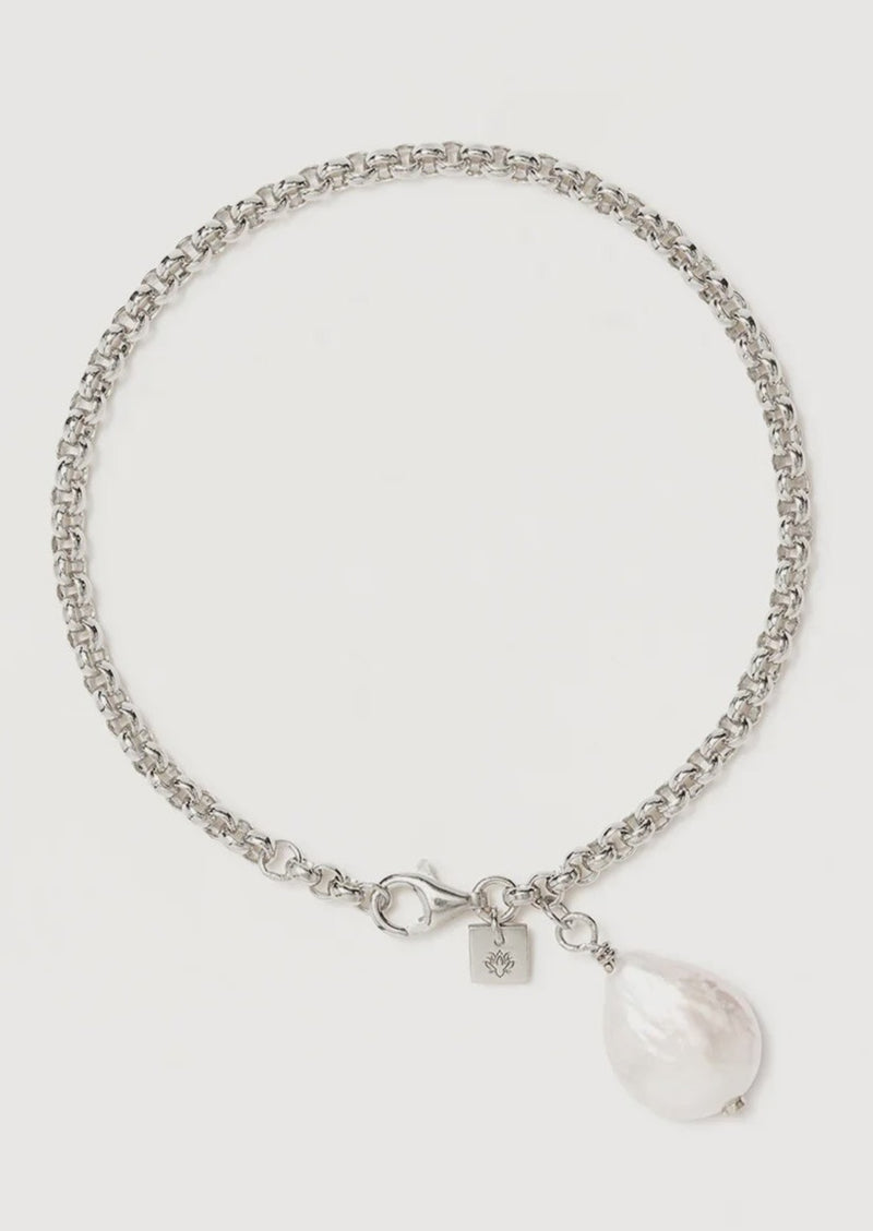 Embrace Stillness Pearl Bracelet - Sterling Silver